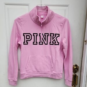 Victoria's Secret PINK Half Zip Sweatshirt Size L
